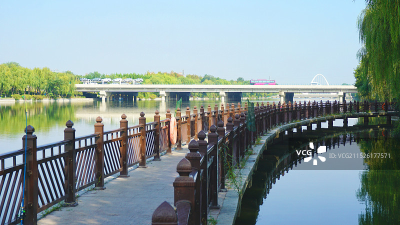 潍坊白浪河 美景一遇图片素材