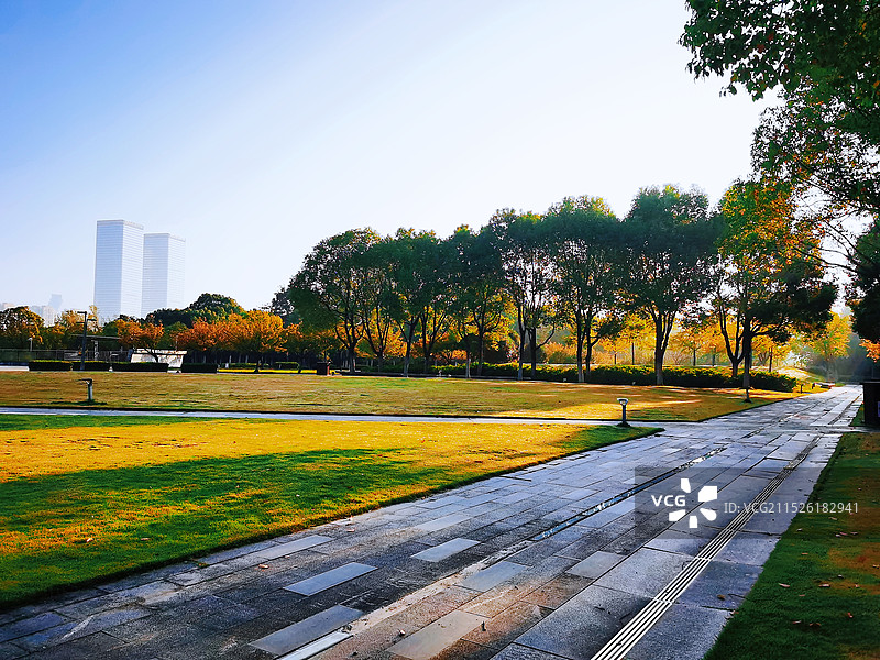 《清晨第一缕阳光》拍摄于合肥滨湖公园。图片素材