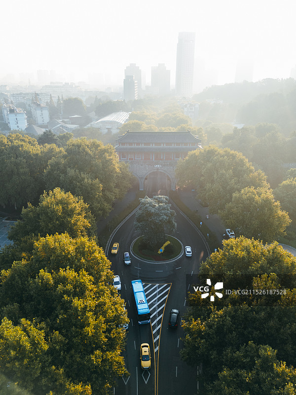 清晨的挹江门图片素材