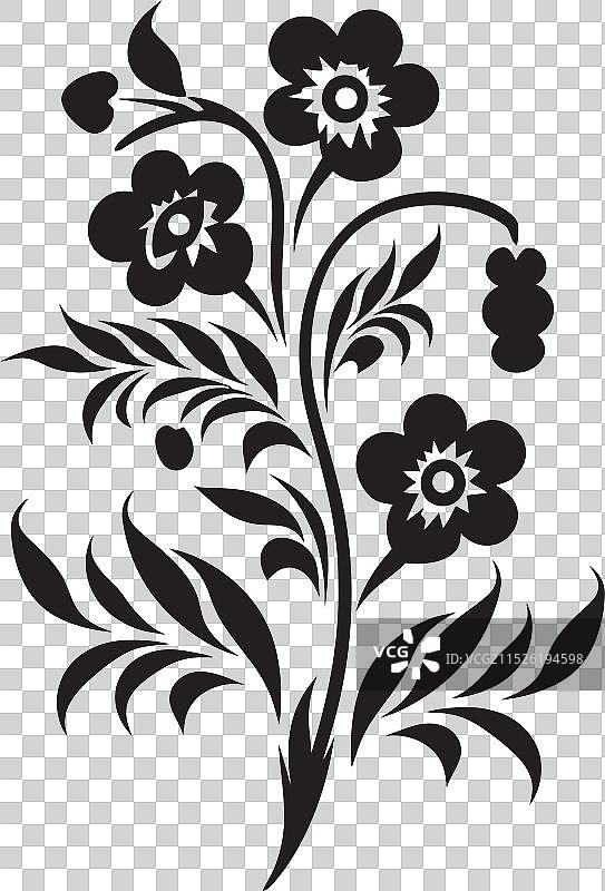 午夜哥特式花卉暗黑系列图片素材