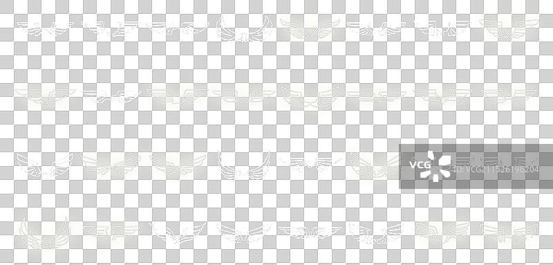 天使翅膀图标霓虹灯套装图片素材