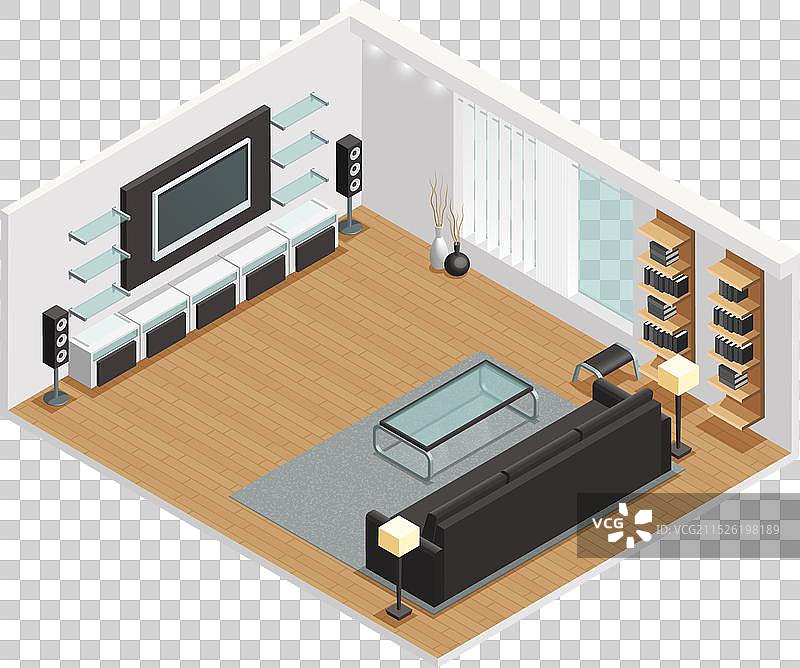 客厅内饰2.5D视图banner图片素材