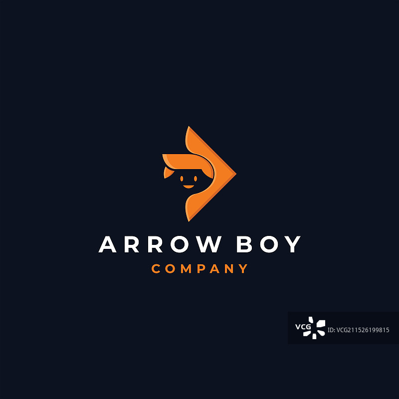 箭头男孩图标标志设计图片素材