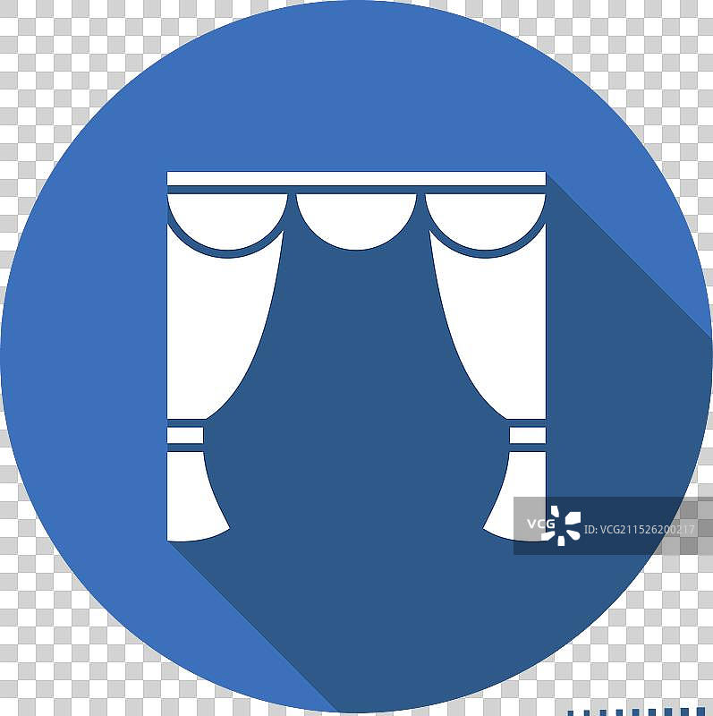 与窗帘相关的花彩帷幔图标图片素材