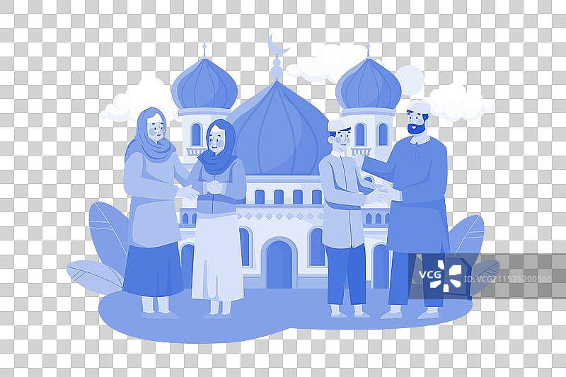 白色背景上的宰牲节概念图片素材