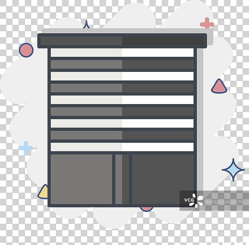 窗帘水平百叶窗图标图片素材