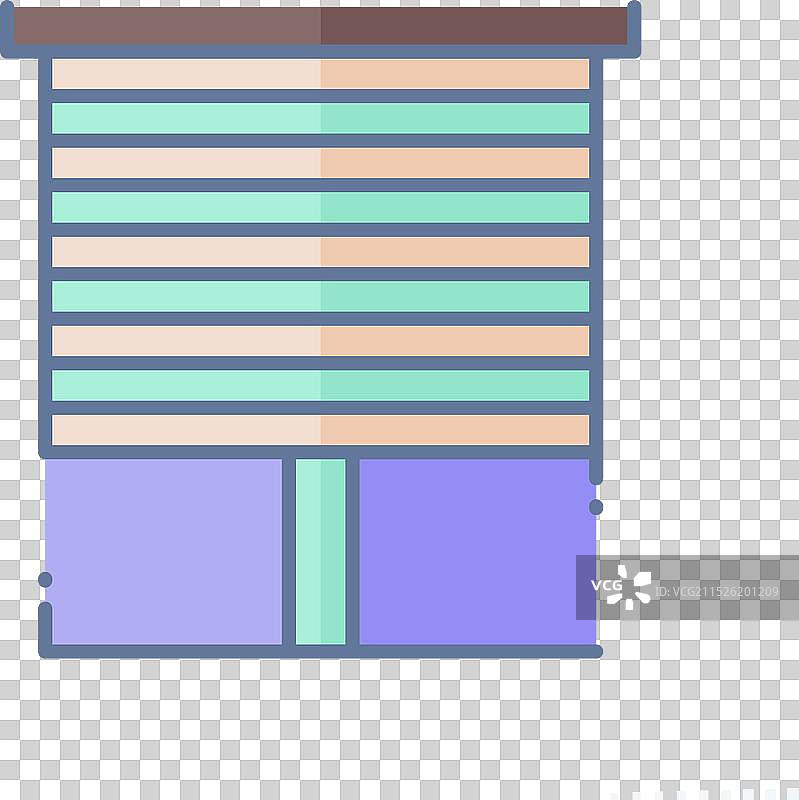 窗帘水平百叶窗图标图片素材