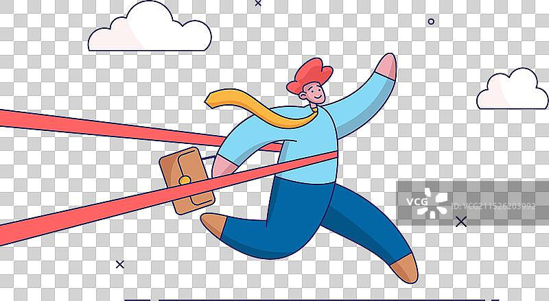 克服挑战走向成功商业概念图片素材