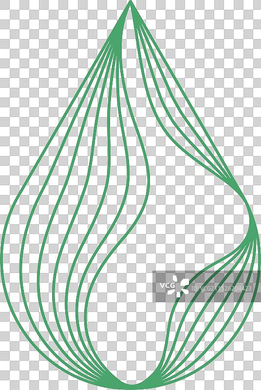 抽象自然水滴Logo图片素材