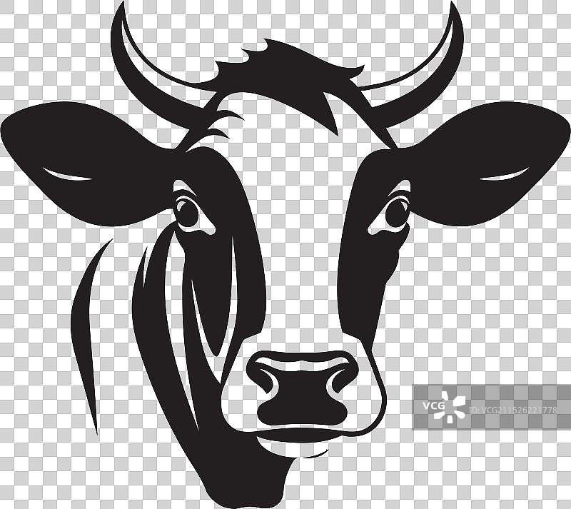 古怪的奶牛图案梦幻奶牛意象图片素材