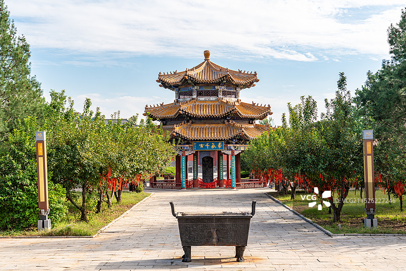 河南永城芒砀山刘邦斩蛇处秀美风光图片素材