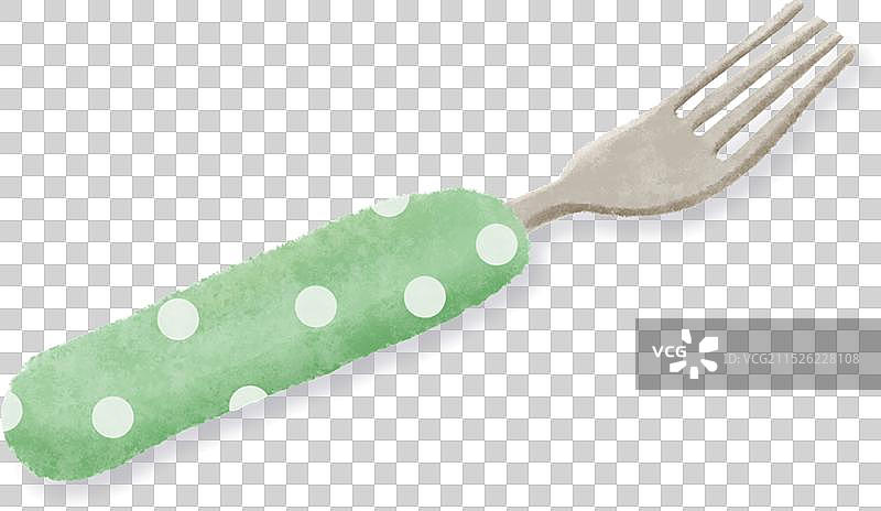 绿色叉子图片素材