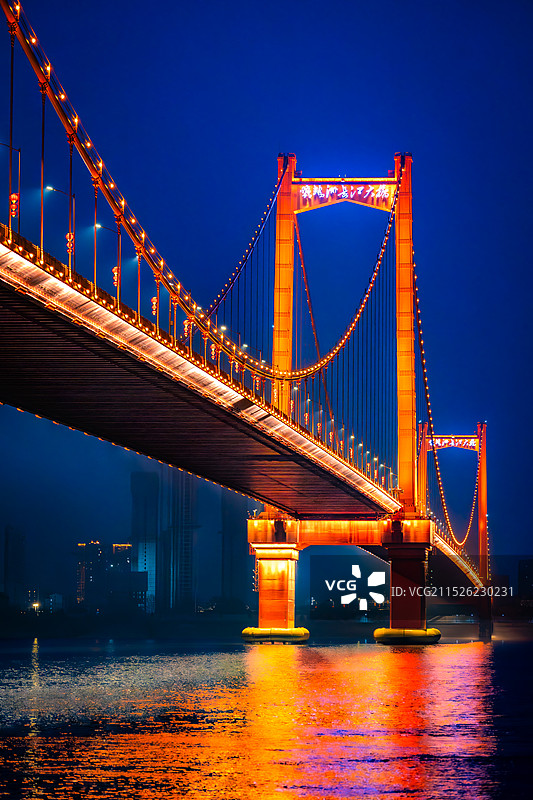 鹦鹉洲夜色图片素材