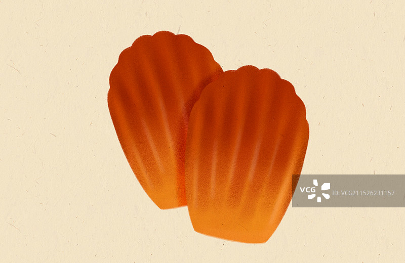 扁平风肌理插画烘培玛德琳蛋糕图片素材