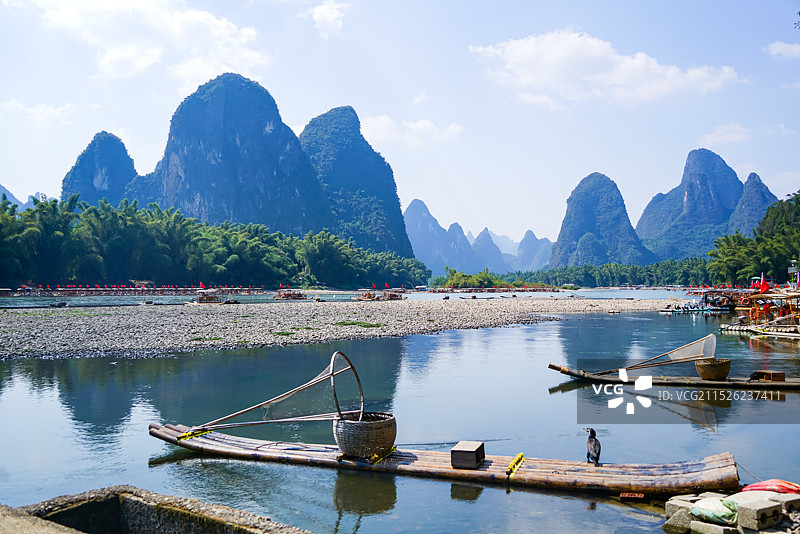 桂林漓江20元人民币打卡地图片素材