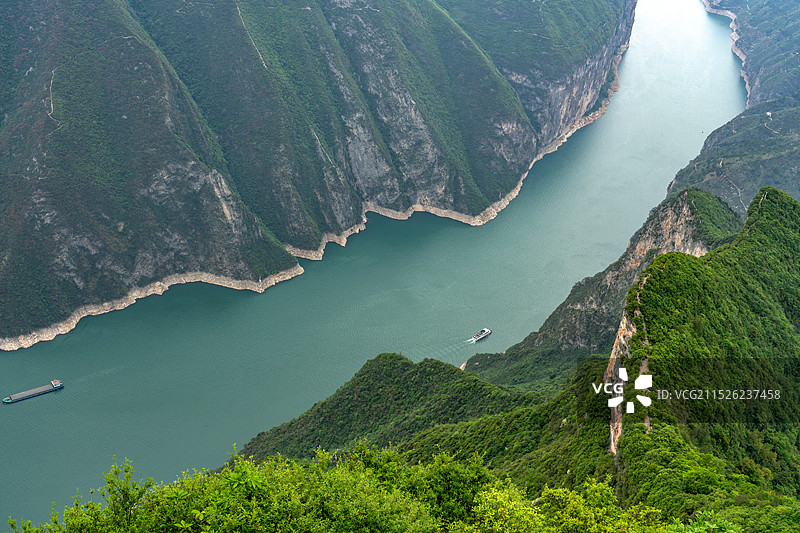 三峡之巅长江夔门风景图片素材