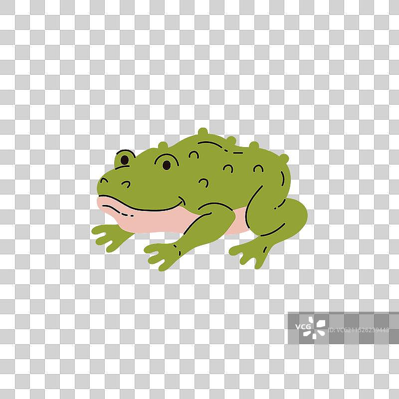 卡通蟾蜍扁平图标图片素材