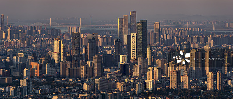 鸟瞰南京全景图片素材