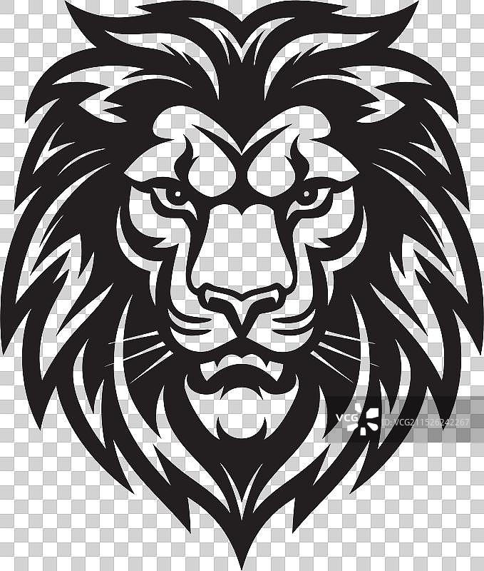 黑色狮子鬃毛狮王图片素材