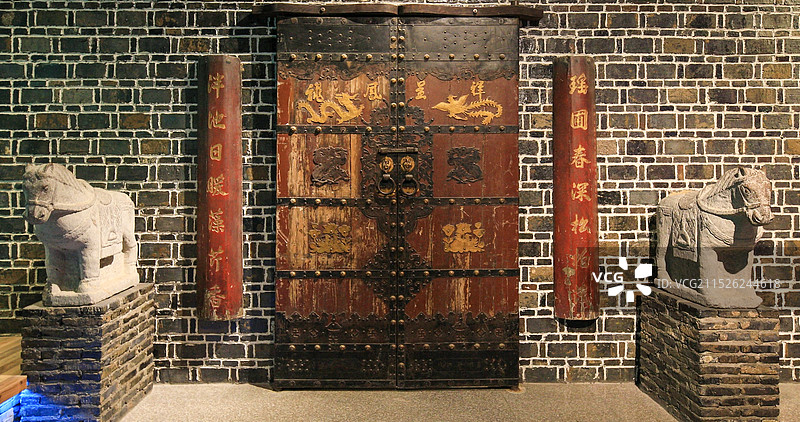 古朴的大门设计图片素材