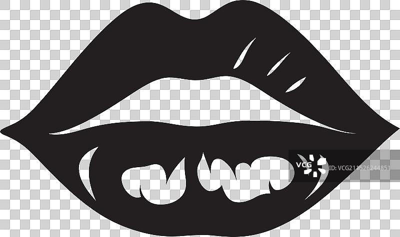 时尚炭黑唇妆图片素材