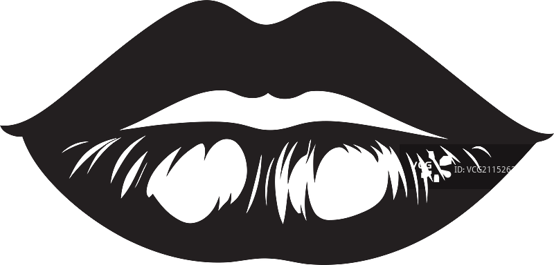 乌木魅力黑唇诱惑黑色唇彩图片素材