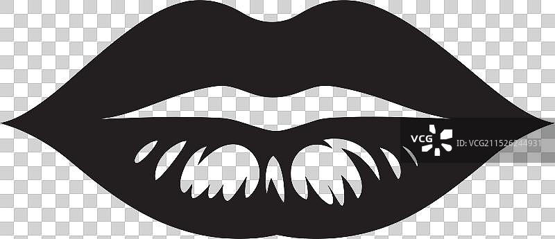 石墨黑唇彩图片素材