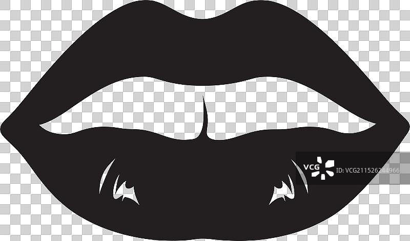 单色优雅红唇画布图片素材