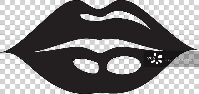 黑色嘴唇L的优雅图片素材