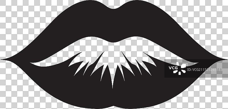黑色时尚复古嘴唇图片素材