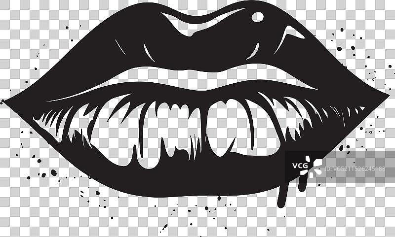 神秘午夜黑色嘴唇图片素材