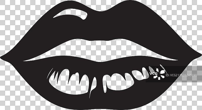 黑色魅惑石墨唇妆图片素材