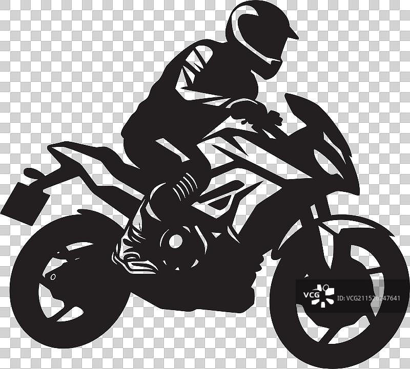 哈雷摩托车速写城市骑手图片素材