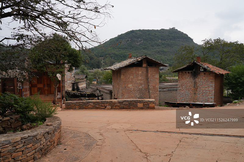 昆明石林糯黑村石头寨图片素材
