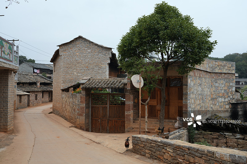 昆明石林糯黑村石头寨图片素材