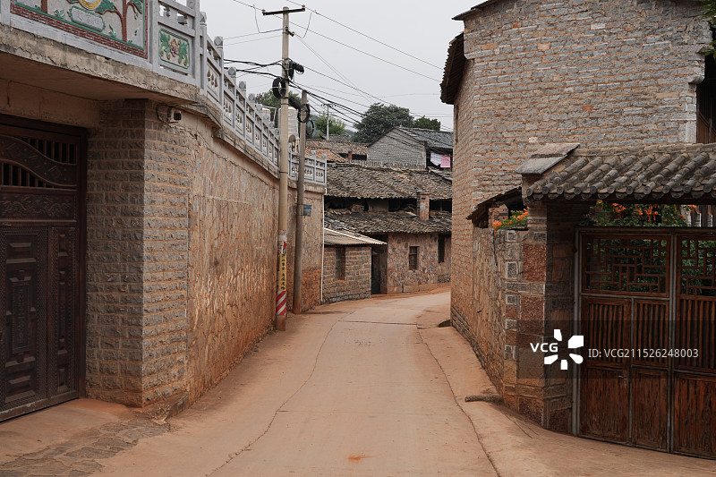 昆明石林糯黑村石头寨图片素材