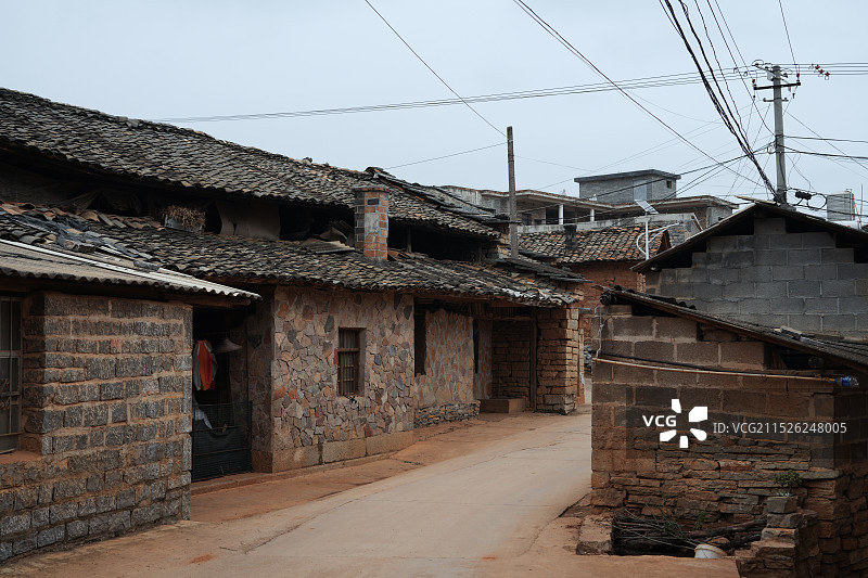 昆明石林糯黑村石头寨图片素材