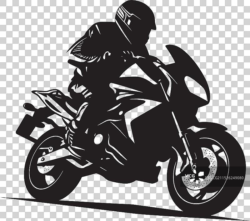 单色复古城市自行车速写图片素材