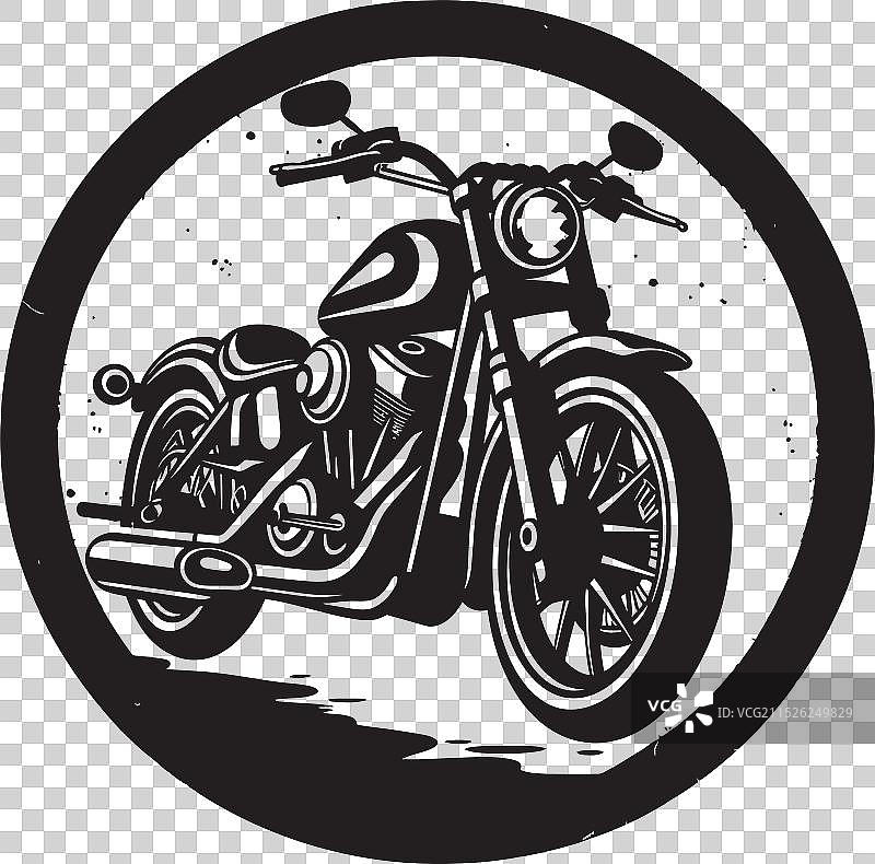 复古摩托车街头赛车手速写图片素材