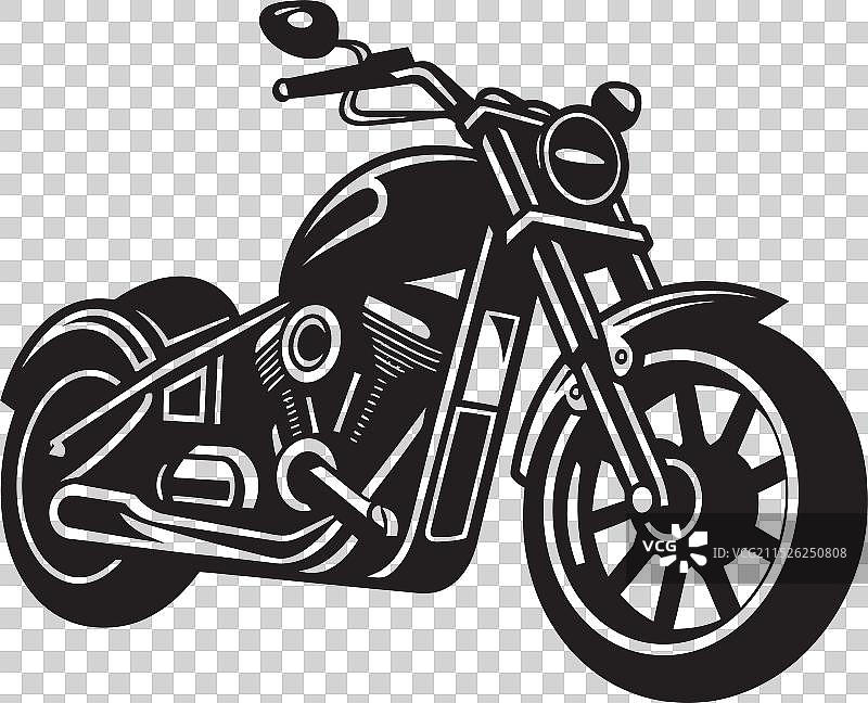 城市骑手哈雷戴维森轮廓图片素材