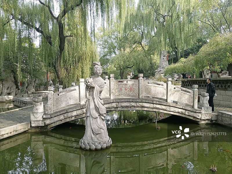 山东淄博淄川区洪山镇蒲家庄蒲松龄故居   狐仙园图片素材