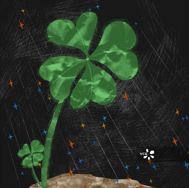 四叶草插画背景图片素材