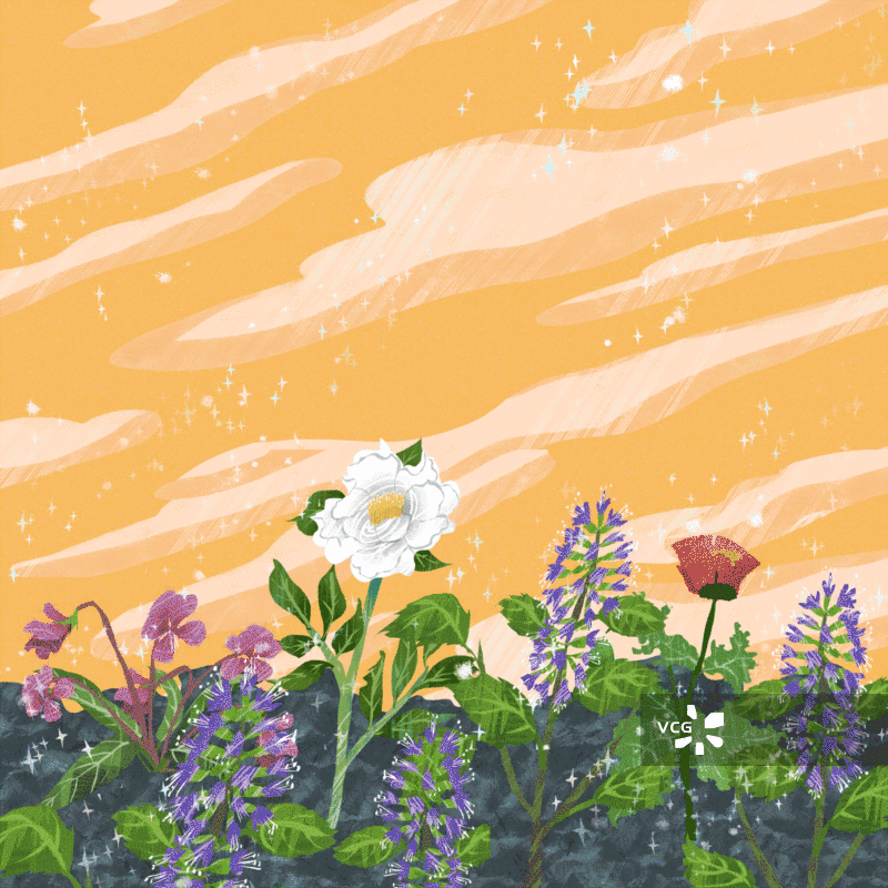 花园插画背景图片素材