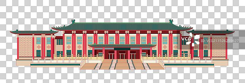 国风地标系列-湖北省 荆州市 荆州博物馆图片素材