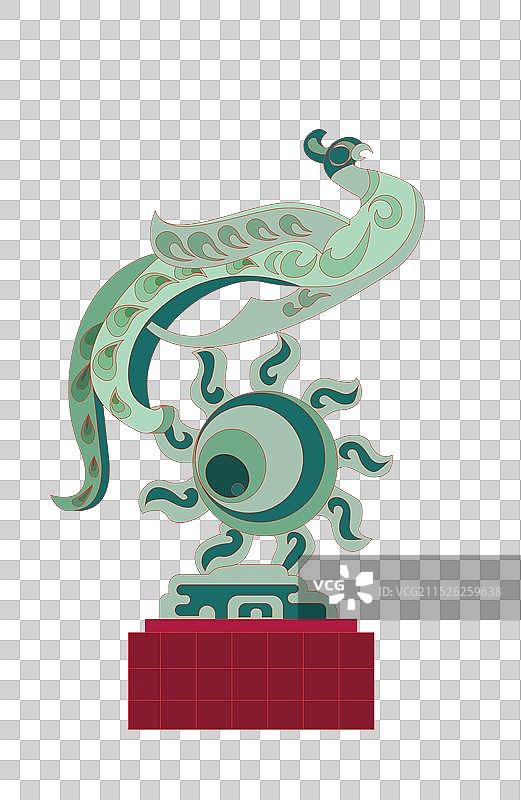 国风地标系列-湖北省 荆州市 金凤广场图片素材