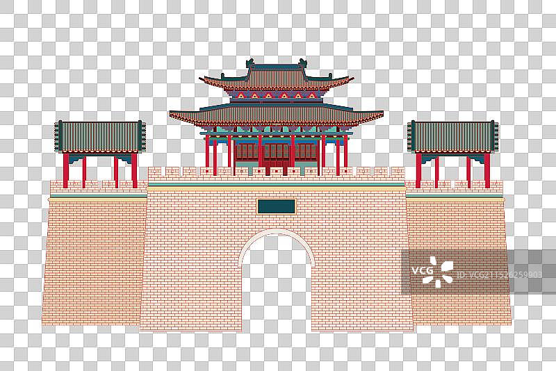 国风地标系列-中国青海省西宁市湟源县丹噶尔古城 拱海门图片素材