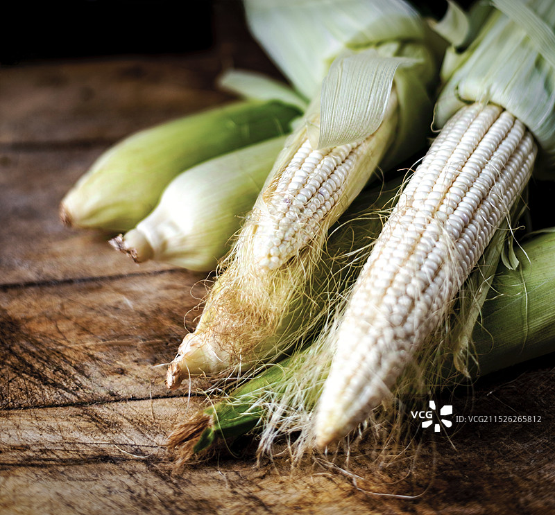 中国传统农作物水果玉米甜玉米白玉米食品食物特写镜头图片素材
