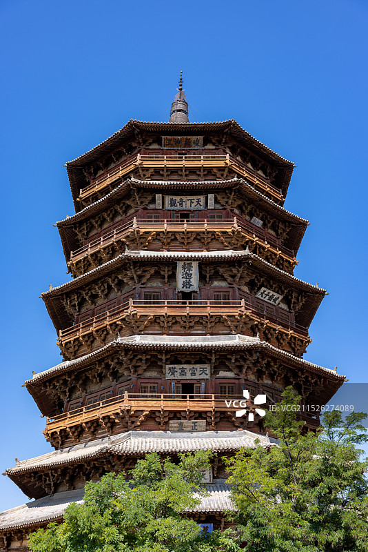 山西应县木塔图片素材