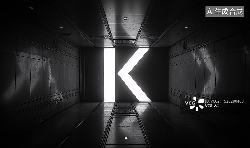 【AI数字艺术】深色系3D几何空间背景图片素材