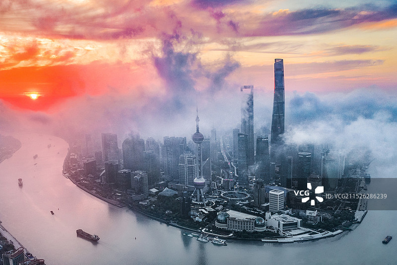 人间仙境陆家嘴图片素材